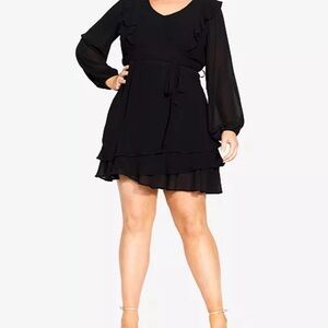 Elegant Black Long Sleeve Dress